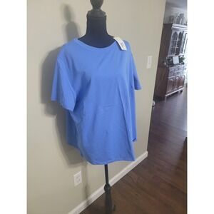 Target Essentials Basic Crew Neck Short Sleeve T Shirt Blue 2X